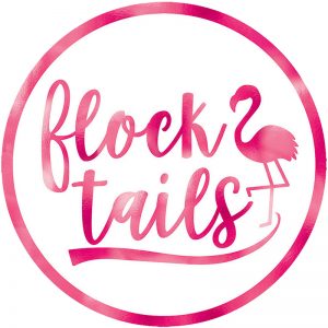 18 stk Flock Tails Glasbrickor med Flamingo-Motiv -