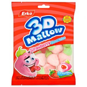 3D Marshmallows med Jordgubbsfyllning - ASBA