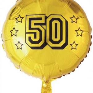 50 - Guldfärgad Folieballong 46 cm -