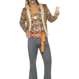 60-tals Hippie Herrdräkt 5 Delar -