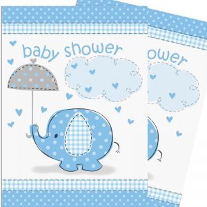 8 st Inbjudningskort - Babyshower Blue Elephant -