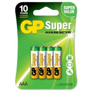 AAA-Batterier 4-pack GP Super Alkaline - GPBM