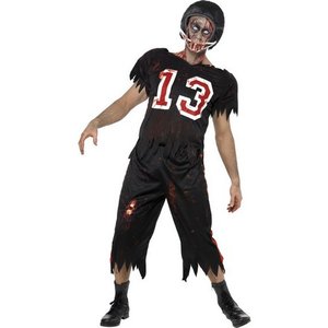 Amerikansk fotbollsspelare zombie maskeraddräkt -