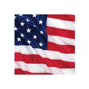 Amerikanska flaggan - kaffeservetter 3-lagers - 16 st -