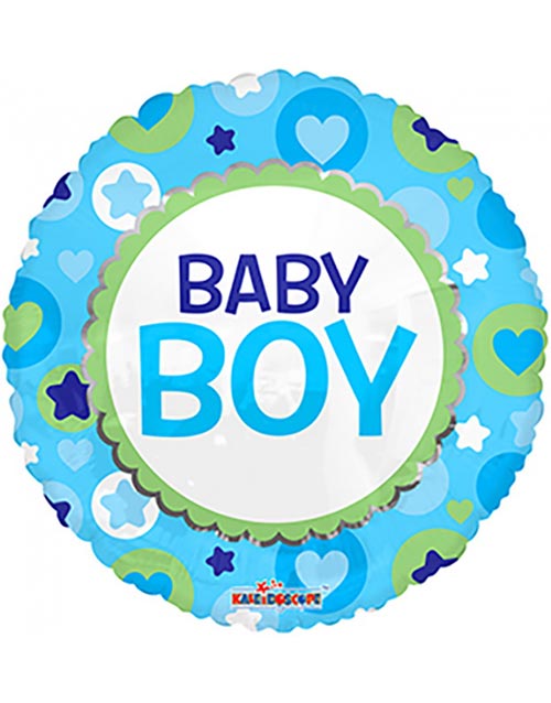Baby Boy - Rund Folieballong 46 cm -