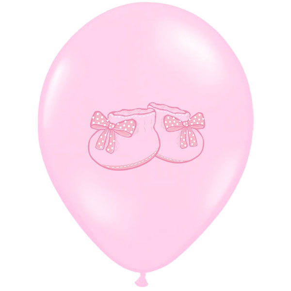 Baby Shower Ballonger Barnsocka Rosa -