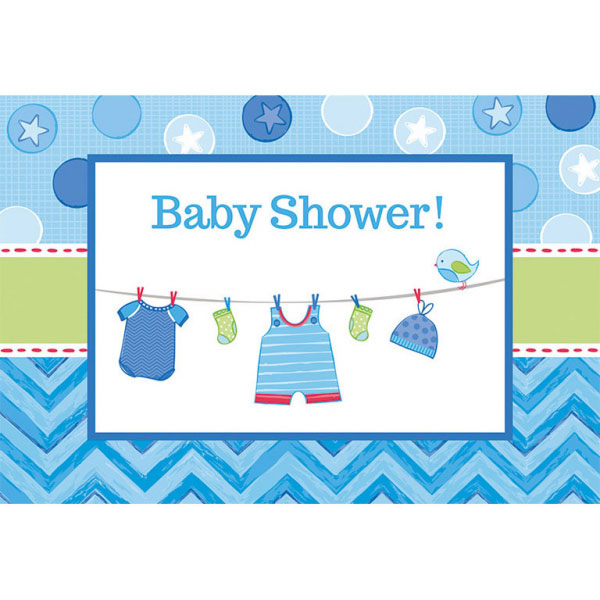 Baby Shower Its a Baby Boy Inbjudningskort -