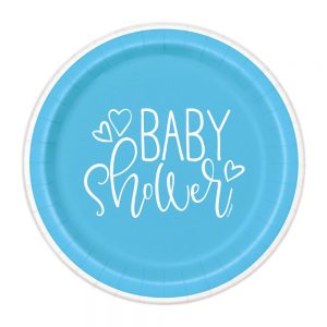 Baby Shower Pappersassietter Ljusblå - UNIQUE