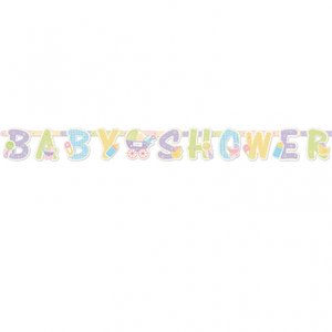Baby shower banderoll med bokstäver -