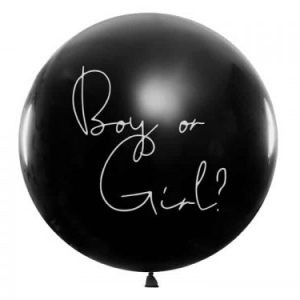 Ballong Gender reveal "boy or girl" Ljusblå -