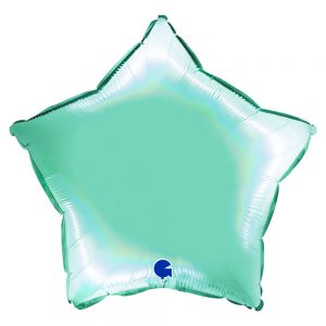 Ballong Stjärna Holografisk Platinum Tiffany - INCLUDERA