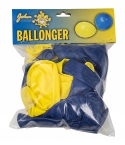 Ballonger 12" 24-p - Gul/blå -