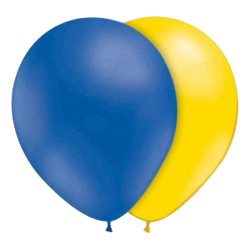 Ballonger Blå/Gula - 50-pack - Ballongkungen AB