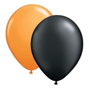 Ballonger Svart/Orange - 50-pack - Ballongkungen AB