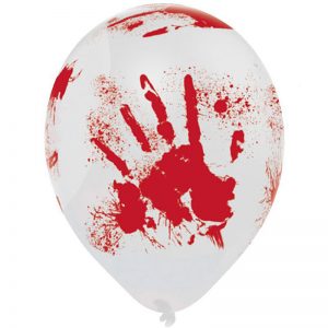 Ballonger med Blodiga Handavtryck -
