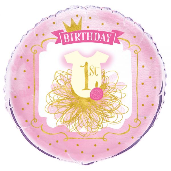 Birthday 1st Folieballong -