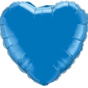 Blå heliumballong hjärta -