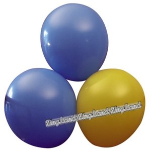Blå och gula ballonger - 10 st -
