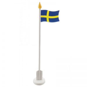 Bordsflagga Svenska Flaggan Trä -