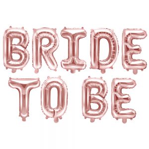 Bride To Be Bokstavsballonger Roséguld - PARTYDECO