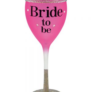 Bride to Be Drinkglas dekorerat med Stenar -