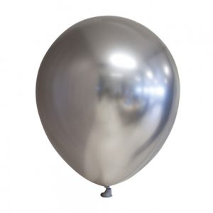 Chrome Miniballonger Silver 100-pack - GLOBOS