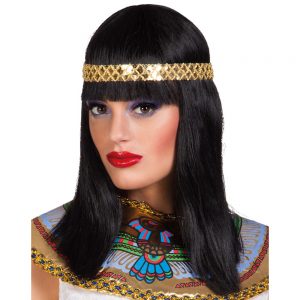 Cleopatra Peruk med Hårband -