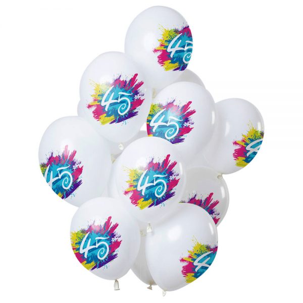 Color Splash 45-års Ballonger Latex - FOLAT