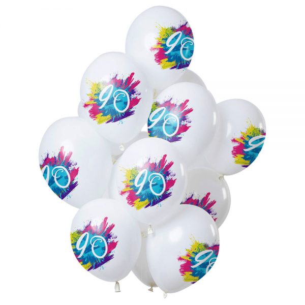 Color Splash 90-års Ballonger Latex - FOLAT