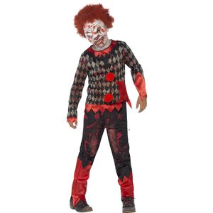 Deluxe Zombie clown maskeraddräkt -