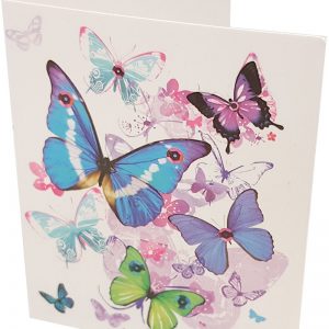 Dubbelt Minikort med Fjärilar -