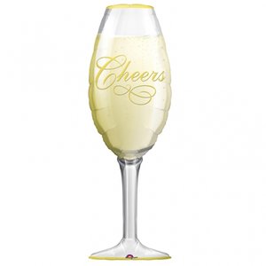 Folieballong - Champagneglas Cheers Shape -