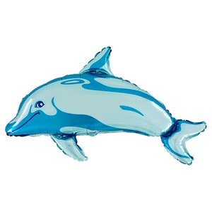 Folieballong - Delfin Blå Shape -