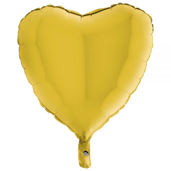 Folieballong Hjärta Pastellgul -