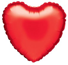 Folieballong - Hjärta Rött 45 cm -