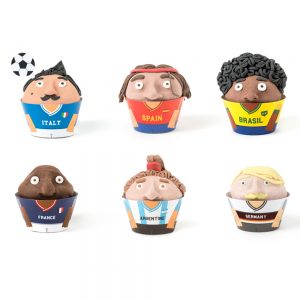 Fotboll Cupcake Dekorations Kit -