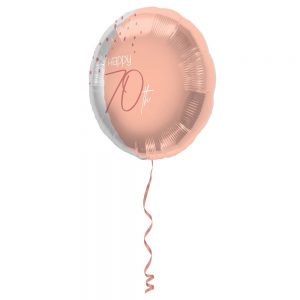 Happy 70th Folieballong Ljusrosa - FOLAT