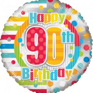 Happy 90th Birthday - Folieballong 46 cm -