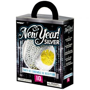 Happy New Year Partykit Silver -