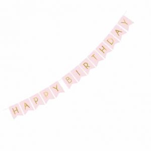 Happy birthday vimpelgirlang rosa -