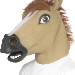 Hästhuvud med Hår - Latex Mask -