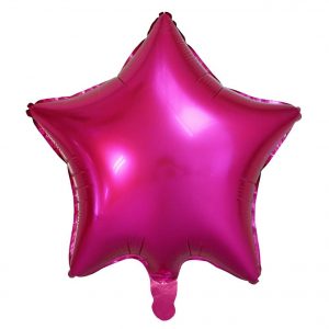 Heliumballong Stjärna Ceriserosa -