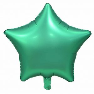 Heliumballong Stjärna grön satin -