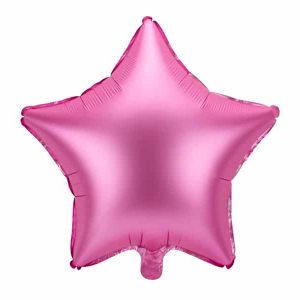 Heliumballong stjärna rosa satin -