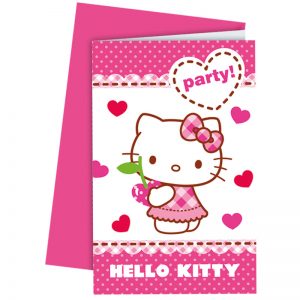 Hello Kitty inbjudningskort -