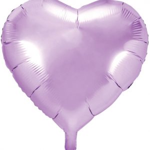 Hjärtformad Ljus Lila Folieballong 45 cm -