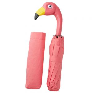 Hopfällbart Flamingo Paraply - BIGMOUTH