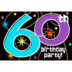 Inbjudningskort 60-årsfest - The party continues - 8 st -