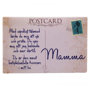Kylskåpsmagnet Postkort till Mamma - Hisabjoker