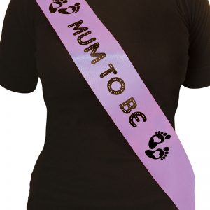 Lila och Svart Mum to Be Ordensband -